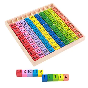 Montessori-Material Multiplikation Tabell Tidiga Pedagogiska Montessori Pärla Leksak i Trä Montessori Leksaker För Barn UD1163H