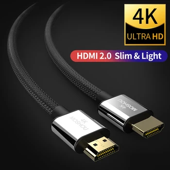 MOSHOU 4K@60Hz 2.0 HDMI till HDMI-Kabel 2.0 b 1.4 Ethernet-Kabel för PS4 Projektorn HD LCD-Apple TV dator bärbar Dator till Displayer