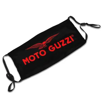 Moto Guzzi Fan Art-Logotypen Röd Nya 3D Face Mask Skyddande hölje Redskap Tvättbar och Återanvändbar Andas Ansiktsmask Moto Moto Guzzy