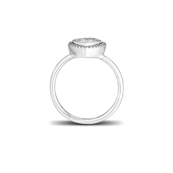 Mousserande Älskar Silver Ring Klar CZ Mode Ringar för Kvinnor DIY Smycken Gör Ursprungliga 925 Sterling Silver Charm Smycken