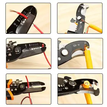 Multi tool tång Tång för Pressning kabelskalare Multi funktionella låsring Terminaler Stans