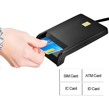 Multi-USB 2.0-SIM Smart Card-Läsare För Bank-Kort IC - /ID-EMV SD TF MMC Cardreaders USB CCID ISO 7816 för Windows 7 8 10 Linux OS