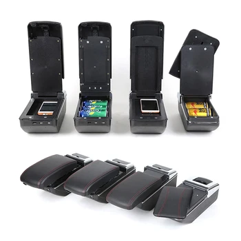 Mutips armstöd box för KIA morgon picanto JA tillbehör läder, armstöd USB-laddning center console inredning