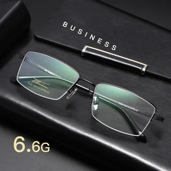 Män rent titan hälften ram bågar ultra light mature företag närsynthet glasögon optiska glasögon ram F2320
