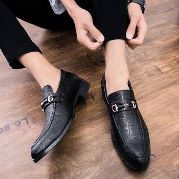Män skor loafers casual läder lyx designer sociala kör helt vuxen mode mockasiner män loafers skor sapato masculino