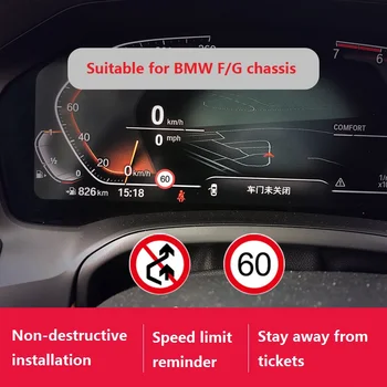 Mått Mätarställning Speed Limit-Information SLI Emulator Information Display För BMW NBT F/G-Serien Retrofit
