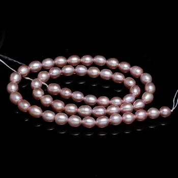 Naturlig Sötvatten Pärlor Pärlor av Hög Kvalitet Punch Lösa Pärlor för Smycken Gör DIY Kvinnor Halsband Armband 6-7mm