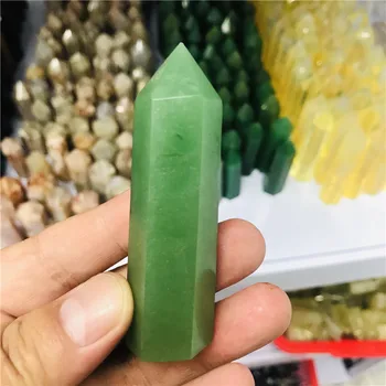 Naturliga Dongling jade crystal led behandling kvartskristall stick hantverk mineral heminredning, smycken eller DIY