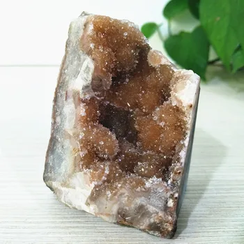 Natursten färgglada ametist geode crystal kvarts kluster Rå sten mineral heminredning visa olika färg kristaller