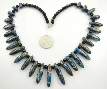 Natursten Turkos Quartz Crystal Opal blue Sea Sediment sten Handgjorda Hänge för diy Smycken gör halsband