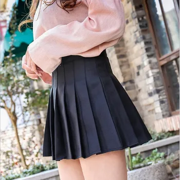 New hög midja plisserad kjol söt och söt tjej dansar mini kjol Cosplay mode flicka mini kjol koreanska versionen plus-storlek