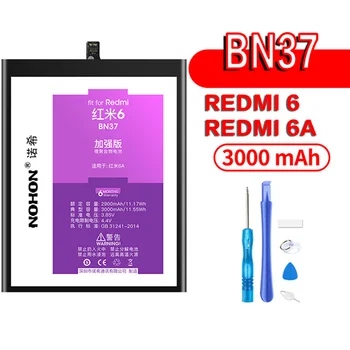 Nohon Batteri för iPhone 6 Samsung S4 Huawei P8 BN42 BN37 BM31 för Xiaomi Mi3 Redmi4 6 6A BT65M BT42C BT51 För Meizu MX5 6 Note2