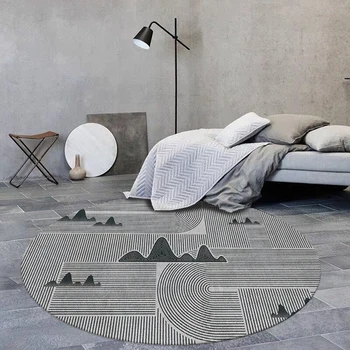 Nordiska geometriska rund vardagsrum soffbord golvmatta , dekoration parlor marken mat INS populära inget hår dörr matta