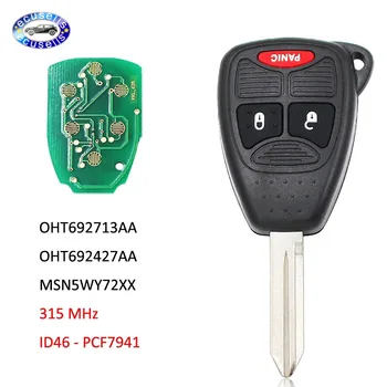 Ny Ersättare Smart Key Avlägsna Nyckeln 315 MHz Med ID46 Chip Passar till Chrysler Dodge FCCID Chef för M3N OHT