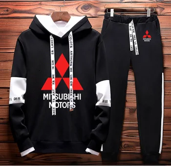 Ny Våren Hösten Män Hoodies Mitsubishi Logo Print Mode Män Hoodie hip hop harajuku Casual Män Hoodies Passar 2st