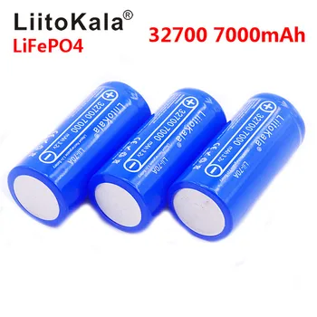NYA 2020-Lii-70A LiitoKala 3.2 V 32700 6500 7000 mah mAh batteri LiFePO4 35A 55A Hög Ström Max Kontinuerlig Urladdning Batteri