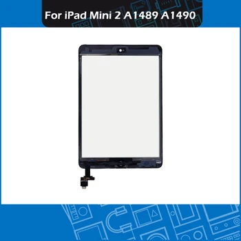 Nya A1489 A1490 LCD-Skärm Panel Främre Touch Digitizer Glas För iPad Mini 2 Visa Reparation Ersätts med Hem-Knappen