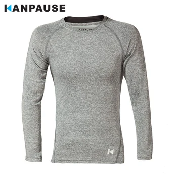 Nya Ankomst KANPAUSE Män Dropp-torr Tajt långärmad Träning Fitness Träning T-shirt som Andas Sportkläder