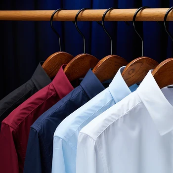 Nya Bomull, för Män Oxford Shirt Lång Ärm Formella Business Social-Knappen Formell Skjorta
