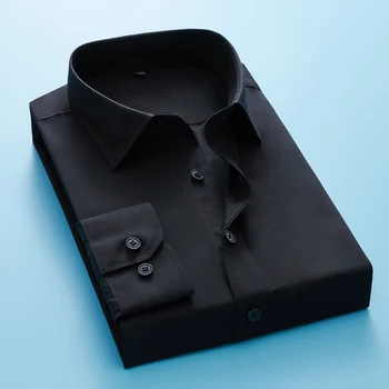 Nya Bomull, för Män Oxford Shirt Lång Ärm Formella Business Social-Knappen Formell Skjorta