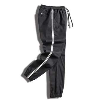 Nya Fitness-Långa Byxor Män Casual Grey Black Sweatpants Baggy Jogger Byxor Mode Utrustade Bottnar Streetwear Plus-Storlek M-4XL