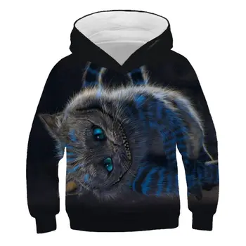 Nya hoodies djur katt Pojkar Flickor Sweatshirts 2020 Vintern Hösten Barn mode Hoodies Långa Ärmar söt Tröja Barn Kläder