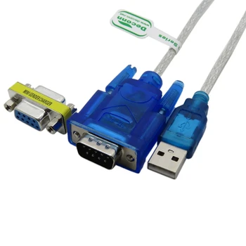 Nya USB-till-RS232 COM-Port Serial Port 9-Stifts DB9-Kabel Seriell Adapter Omvandlare Med Hona Adapter har Stöd för Windows 8-Ingen-CD