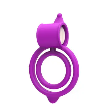 Nya Vibrerande Penis Cock Ring sexleksaker Penis Dubbla Ringen Fördröja Utlösning sexleksaker för Män Sex Produkter Penis Sleeve Vibrator