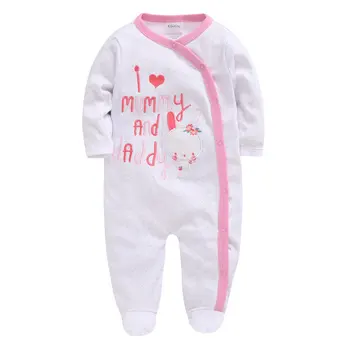 Nyfödda baby pyjamas tecknat bomull romper pojkar kläder overall romper spädbarn bebes jumpsuit tidig nyfödda baby kläder
