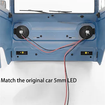 Nylon Simulering Galler Strålkastare Modell Bil Lampa för WPL D12 RC Modell av Bil Tillbehör