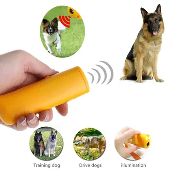 Nytt Ultraljud hundträning Repeller Kontroll Tränare Enhet 3-i-1 Anti-skällande Sluta Skälla Avskräcka Hundar som Sällskapsdjur Träning
