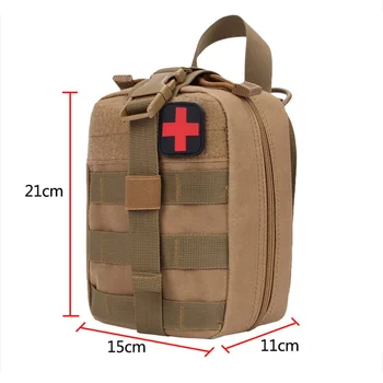 Offentlig Första Hjälpen-Kit Patch Bag Verktyg Taktiska Påse Medicinsk Molle Sjukvård Jakt Akut Överlevnad Paket
