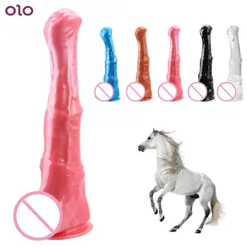 OLO Jumbo Enorm Dildo Anal Plugg Med sugkopp Gigantiska Realistiska Häst Dildo Onani sexleksaker för Kvinnor Vuxen Produkter