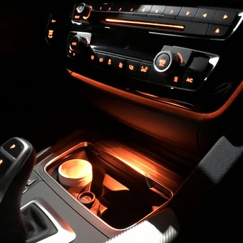 Omgivande Ljus För BMW F30 F32 Kupén Central Kontroll Armstöd Laptop Belysning Pryder Askkopp Atmosfär Dekorativa Glöd Lampa