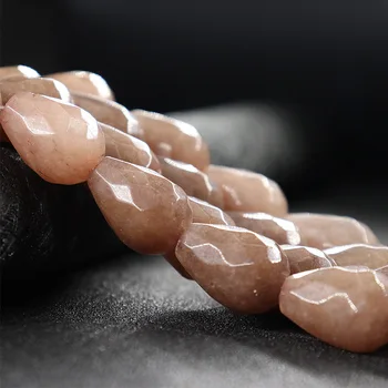 OMH Z82 13x18mm Polerad Färg Smycken DIY-Gör Armband Halsband Eller Vatten Droppe Naturliga Jade Vit Marmor Lös Spacer Pärlor