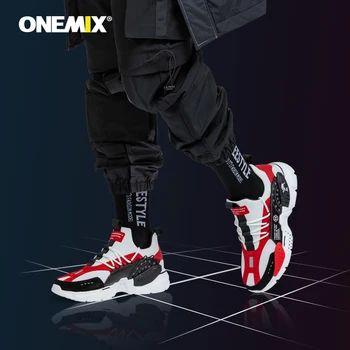 ONEMIX 2020 Nya löparskor för Män Höjd Ökar Ulzza Harajuku Dämpning Plattform Retro Sport Walking Skor Sneakers