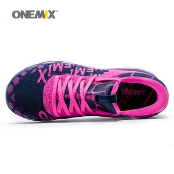ONEMIX Kvinnors Utbildare Kör Skor Mode Air Dämpning Sporten Athletic Promenader Sneakers zapatos de hombre jogging skor