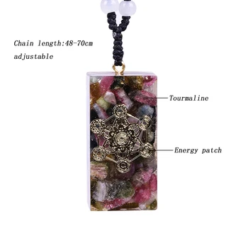 Orgonite Hänge Naturliga Turmalin Halsband Energi Healing Yoga Halsband Meditation Smycken För Kvinnor Som Män
