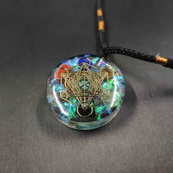Orgonite Hänge Sri Yantra Halsband Helig Geometri Chakra Energi-Halsband Meditation Smycken
