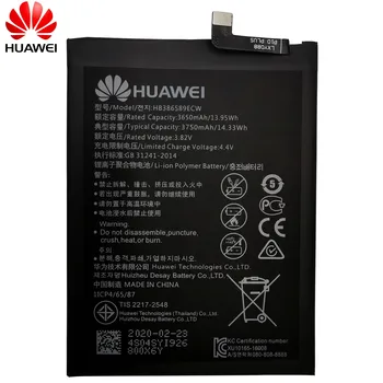Original För Huawei Honor 8X Batteri HB386589ECW 3750mAh Full Kapacitet för Huawei Visa 10 Lite Byte av Batteri +Gratis Verktyg
