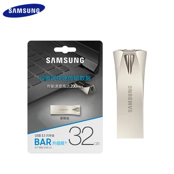 Original Samsung USB 3.1 USB-Flash-Enhet Bar Plus 32GB 64GB Hög Hastighet 128GB 256GB Mini U Disk Pen Drive Memory Stick