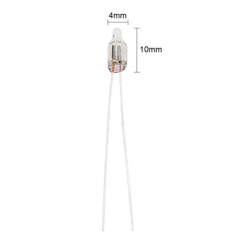 Othmro Nya 100st LED-Straw Hat Lampan Pärla F4 4x10mm Rött/Grönt Ljus Motstånd 82K/100K/150K/0 Neon Lampa kontrollampan