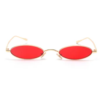 Ovala Solglasögon För Kvinnor Män UV400 Klar Lins Vintage Glasögon Kvinnor Män Varumärke Designer Metall Ram solglasögon