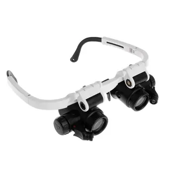 Pannband Glasögon, Förstoringsglas Förstoringsglas Med LED-Lampor 8X 23X Upplyst Förstoringsglas, Lupp för att Titta på Reparation