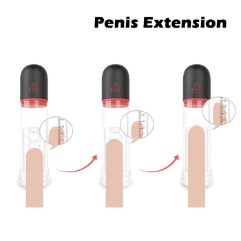 Penis Pump Vibrator Enlargerment vakuumpump Erektion Elektriska USB-Automatisk Penis Utvidgningen Snopp Extender För Män sexleksaker