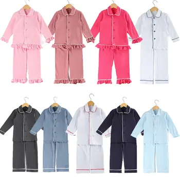 Pojkar och Sovkläder flicka faller bomull ställer jul Barn Hemmakläder Pyjamas för Pojken Pyjamas Barn Nattkläder 12m-8Y pijama