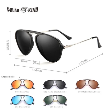 POLARKING Varumärke Snygg Pilot Designer Polariserade Män Solglasögon Gafas De Sol för Män Kör solglasögon Fiske Resa Glasögon