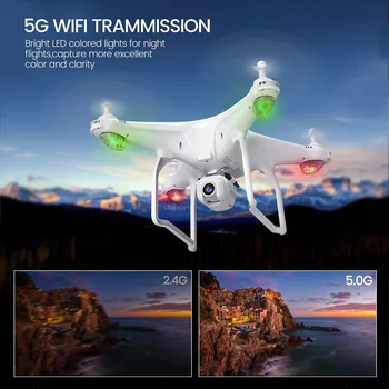 Potensic Drone GPS-5G wi-fi trådlöst Lan Live Video FPV 1080P HD med Kamera Professionell Höjd Hålla Tålig för Nybörjare RC Quadcopter