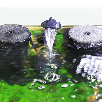 Praktiska Akvarium Dränkbara Filter Pump Dubbel Biokemiska Svamp Fisk Tank luftpump Skimmer Utrustning för Vatten Cir O13 20