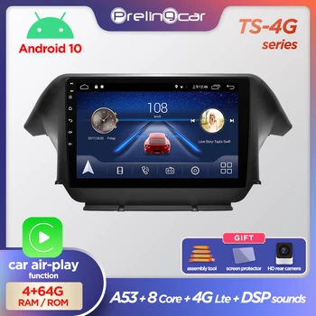 Prelingcar Android-10 NO DVD 2 för Din-Bil Radio Multimedia Video-Spelare GPS För HONDA Odyssey 2009-Octa-Core-IPS